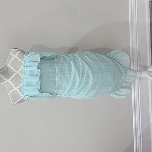 Evilly Bazir Seafom Green Off Shoulder Ruffle Dress